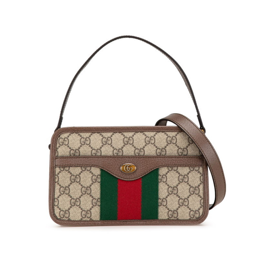 Gucci GG Off Deer Handbag Beige Multicolor Leather s